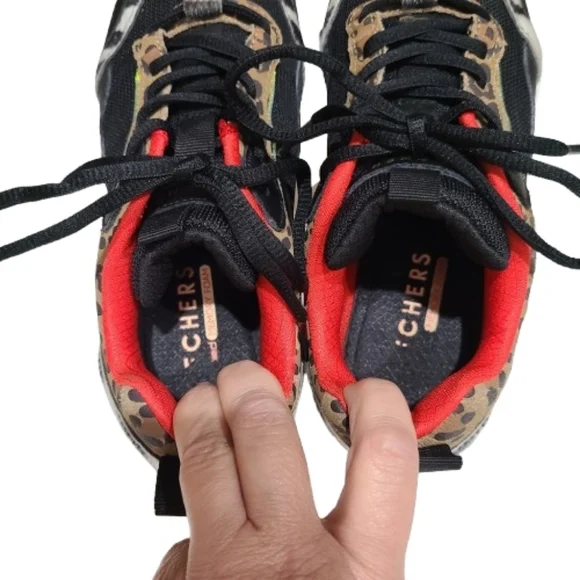 Skechers Street Uno Hi “The Hunt” Leopard Print Leather Sneakers 8.5 - Picture 15 of 16